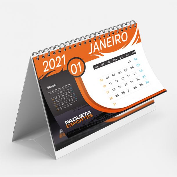 calendário de mesa com wire-o