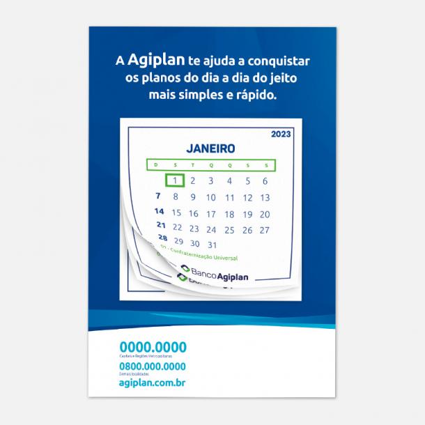 Ímã com Bloco Calendário Sobreposto