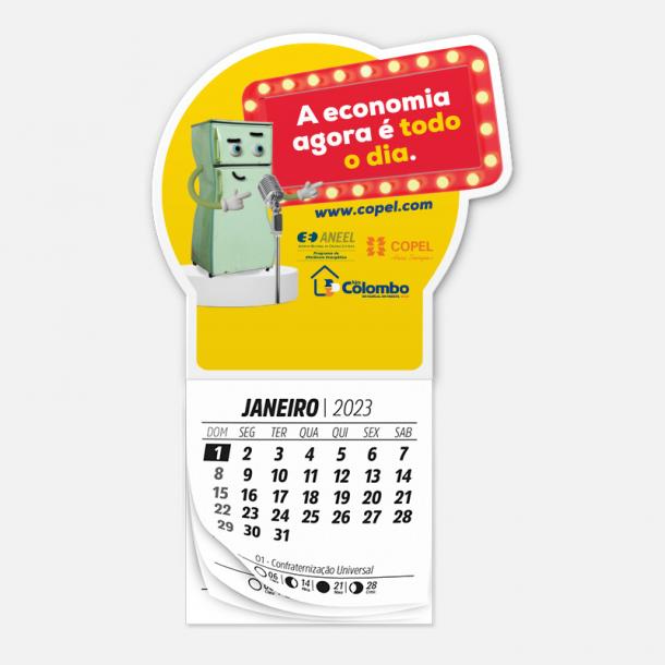 Ímã Personalizado com Bloco Calendário