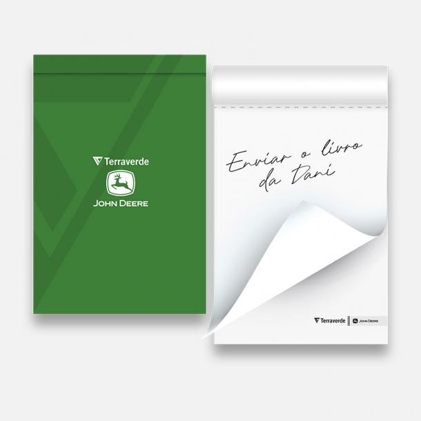 Bloco De papel com Lombada e Capa John Deere