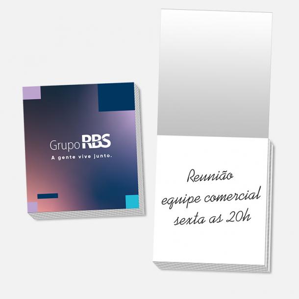 Bloco de papel com lombada e capa RBS