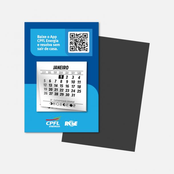 Ímã com Bloco Calendário Sobreposto