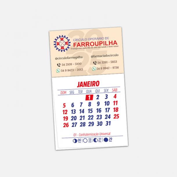 Ímã com Bloco Calendário