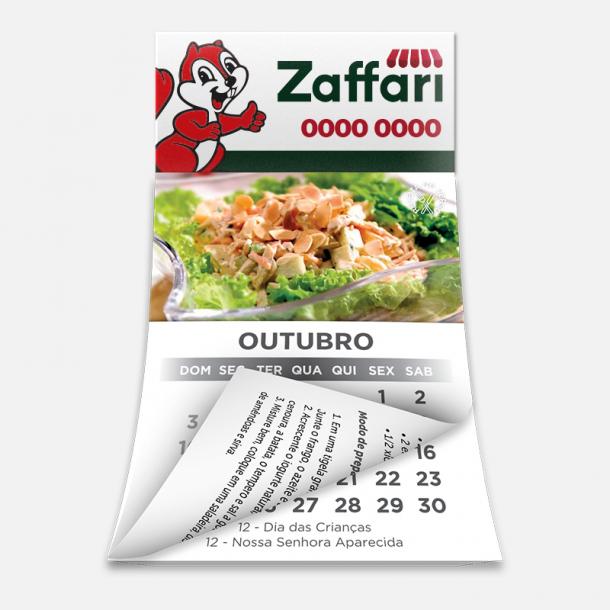 Ímã com Bloco Calendário com 12 Receitas