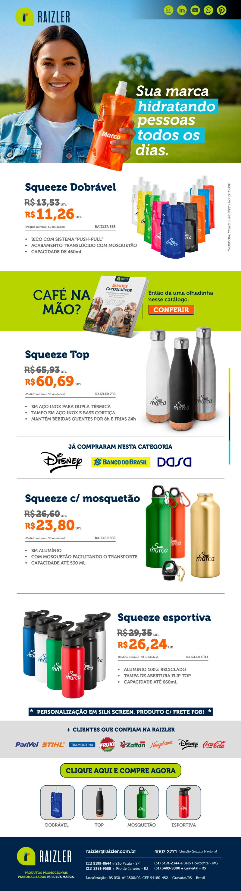 Squeeze Personalizada - Brinde Squeeze