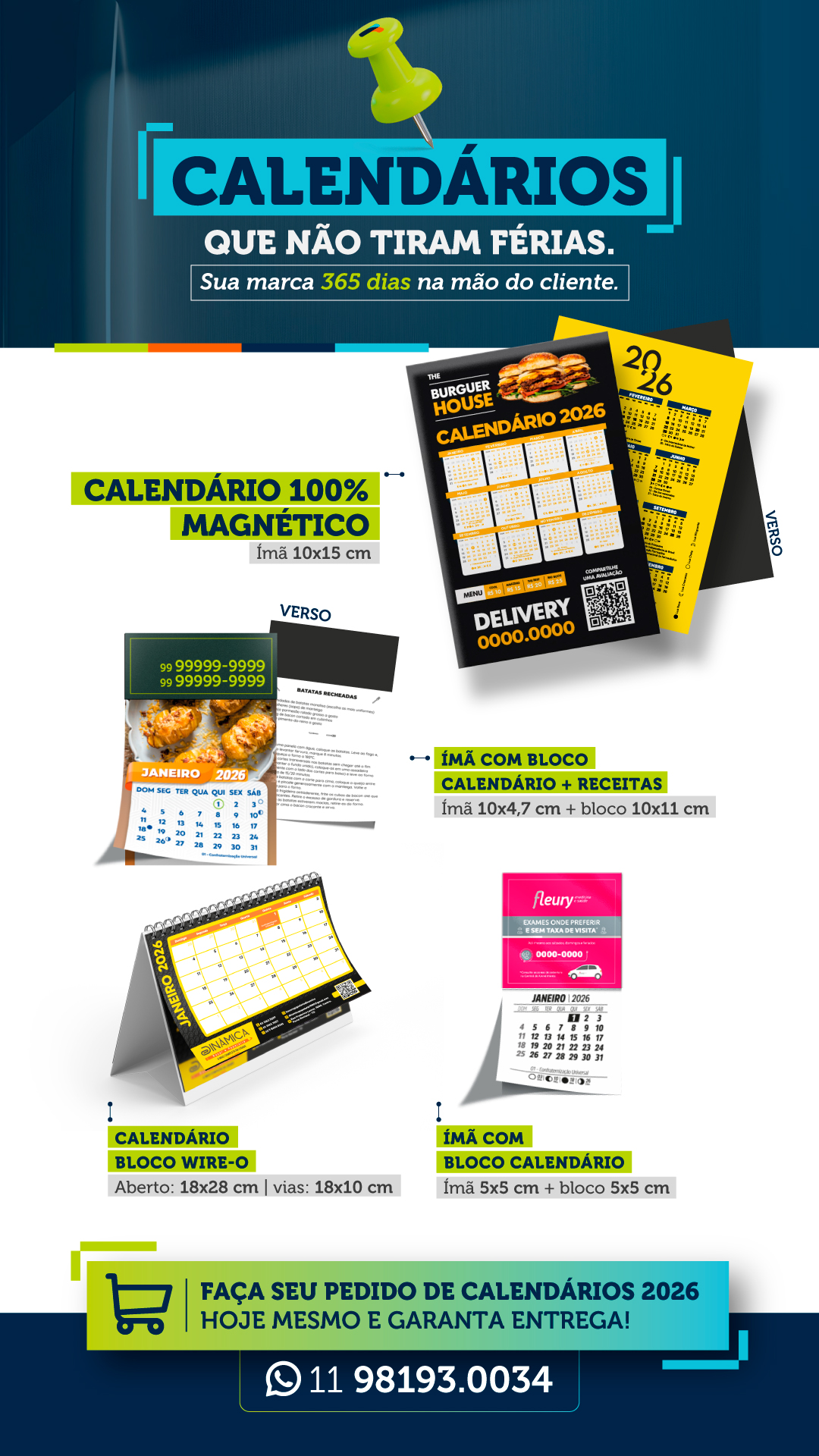 Calendários 2026 - Raizler